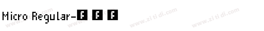 Micro Regular字体转换
